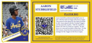 Aaron Stubblefield independent baseball card NFT Houston Apollos