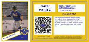 Gabe Wurtz Houston Apollos 2021 NFT Trading Card