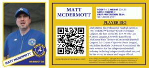 Matt McDermott NFT baseball trading card Houston Apollos 2021 independent professional minor league baseball team