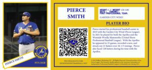 Pierce Smith NFT baseball trading card Houston Apollos 2021 independent professional minor league baseball team