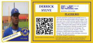 Derrick Sylve NFT baseball trading card Houston Apollos 2021 independent professional minor league baseball team